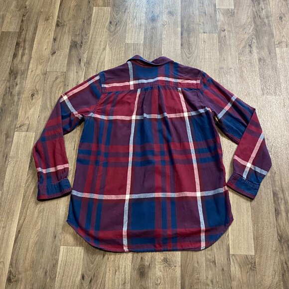 Eddie Bauer Blue Red Plaid Button Down Shirt Women's Size Large - Picture 4 of 6
